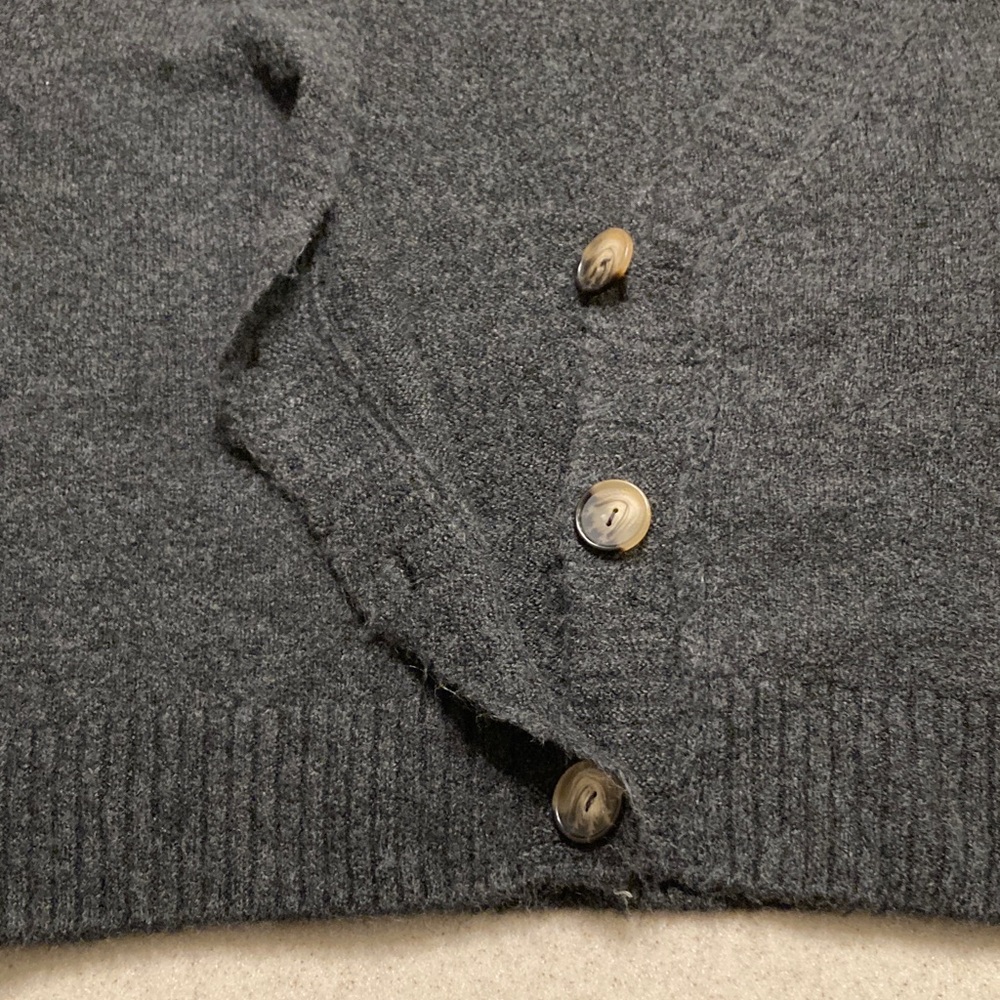Topshop Charcoal Button-Up Cardigan Women Size 4-6 - Picture 5 of 10